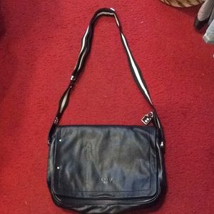 Bally Black Leather Shoulder Satchel Bag